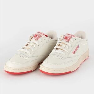 Reebok Club C 85 Vintage Shoes - Chalk/Red - Men’s Size 9 - 100070250 - New